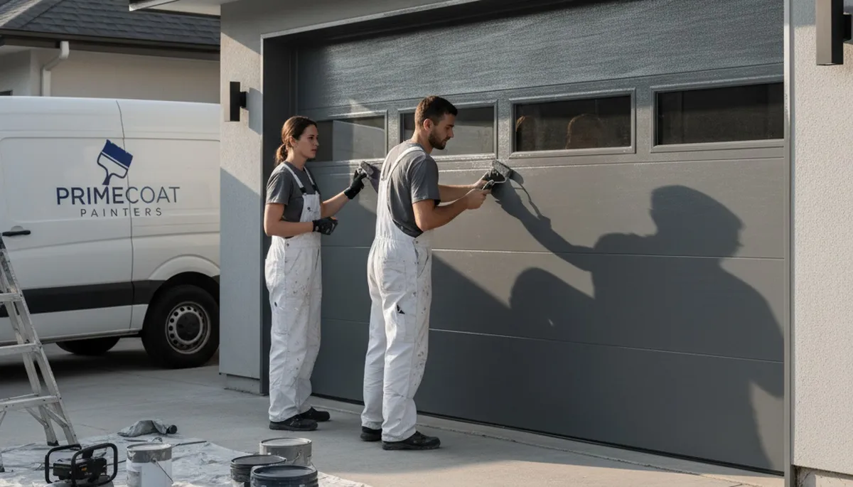 Professional garage door painting service in Redding, CA by expert house painters