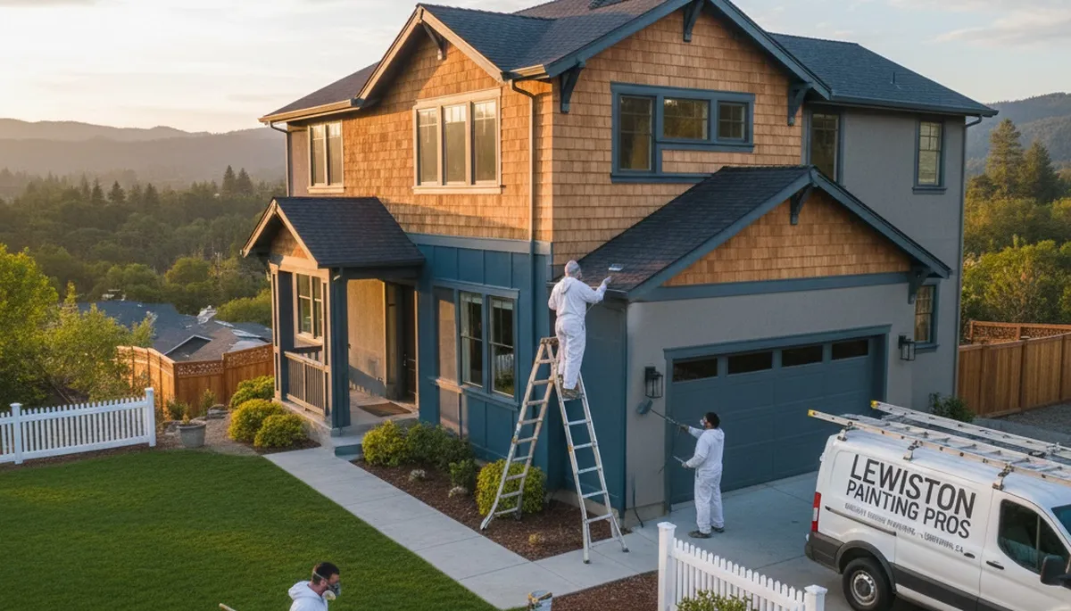 Professional house painting contractors in Redding, CA enhancing home exterior curb appeal