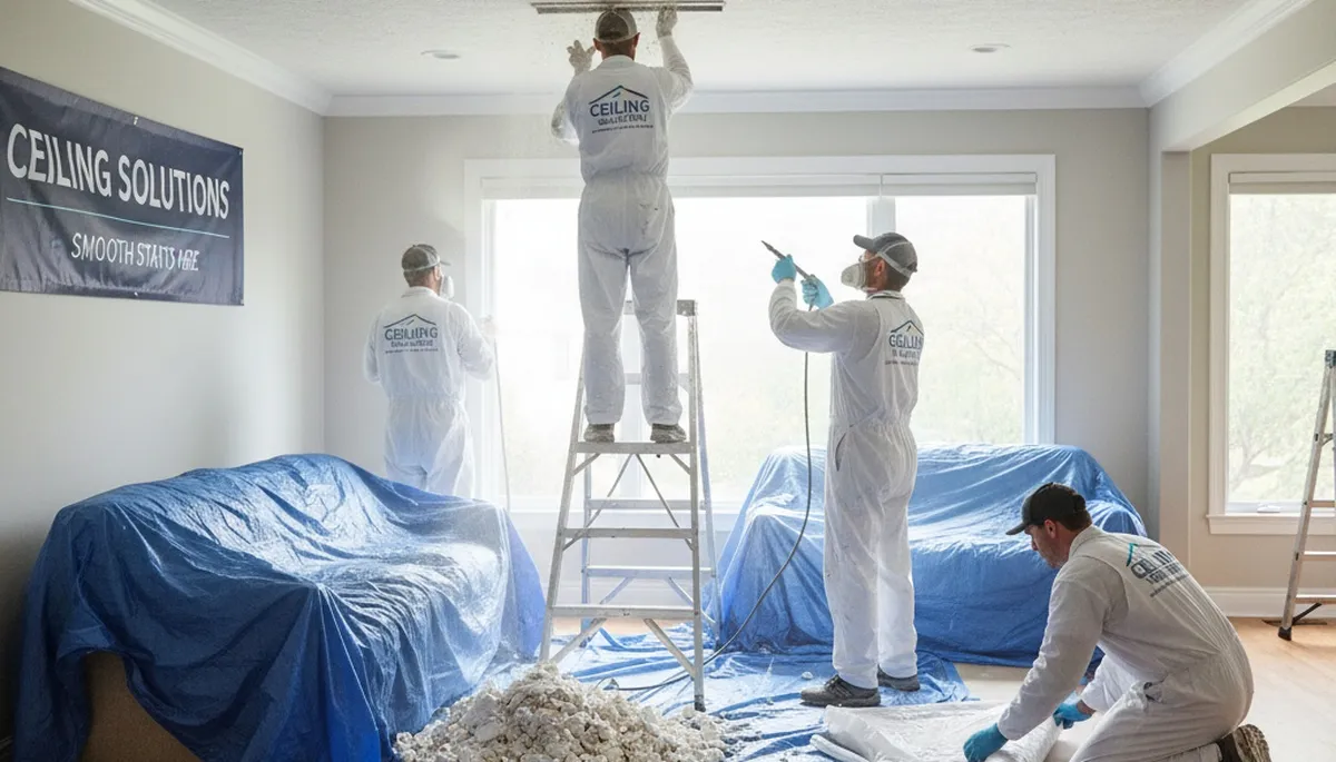 Professional popcorn ceiling removal and refinishing in Redding, CA home interior